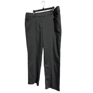 Alfred Dunner Black Modern Fit Comfort Stretch Pants Flattering Fit Size 16